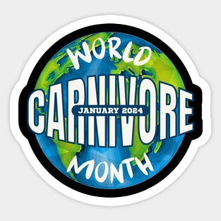 World Carnivore Month January 2024 Sticker